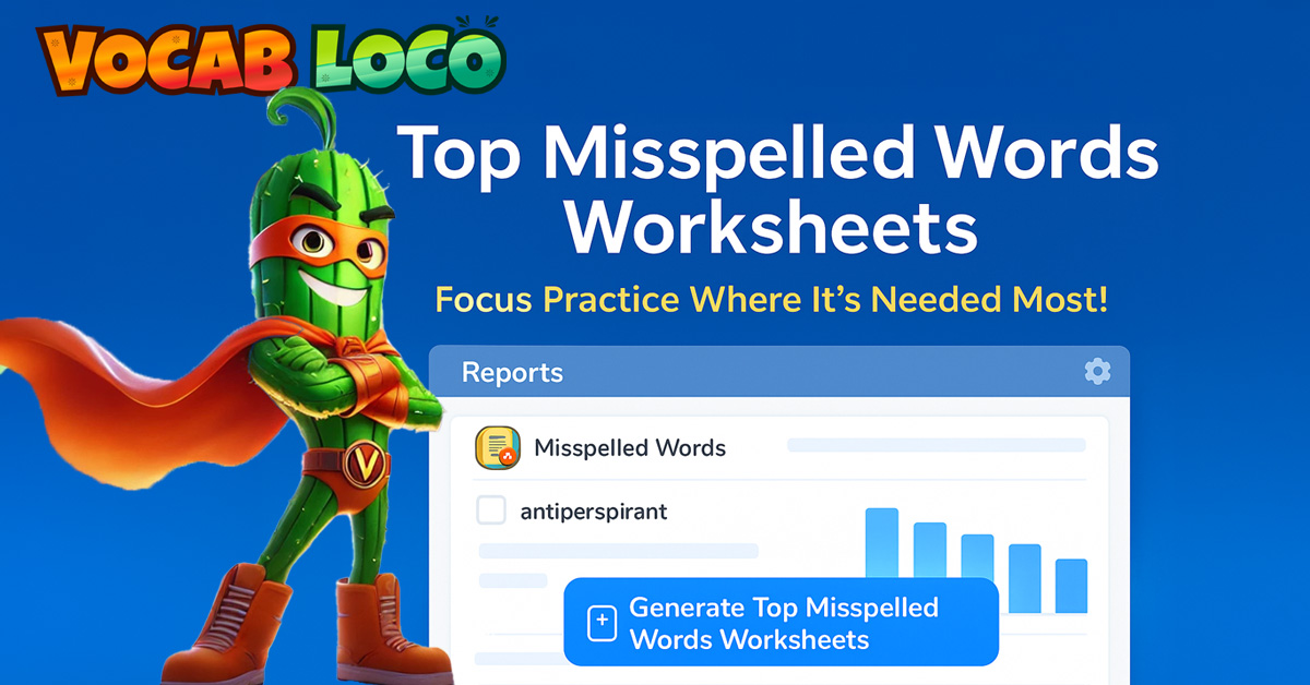 Top Misspelled Words Worksheets!